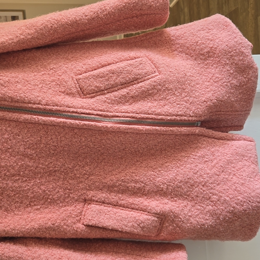 LOFT Women's Pink Teddy Jacket - Picture 6 of 16